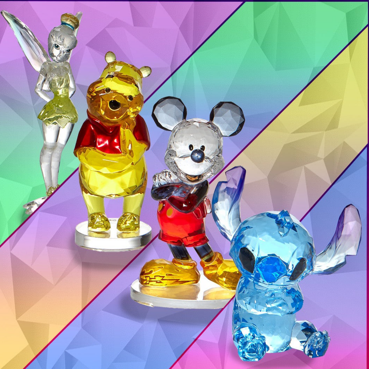 Collection de figurines Disney Facets en acrylique facetté style cristal par Le Studio Fantastique