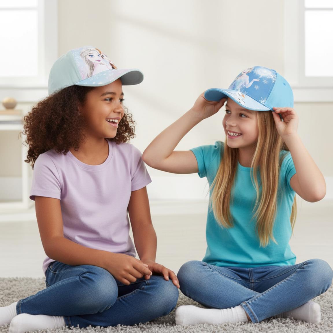 Casquette Enfant La Reine des Neiges Anna et Elsa