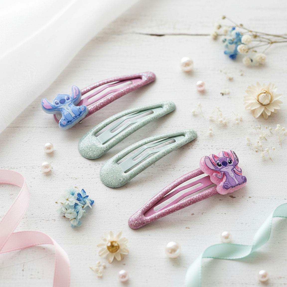 Barrettes pour cheveux Stitch - Set de 4