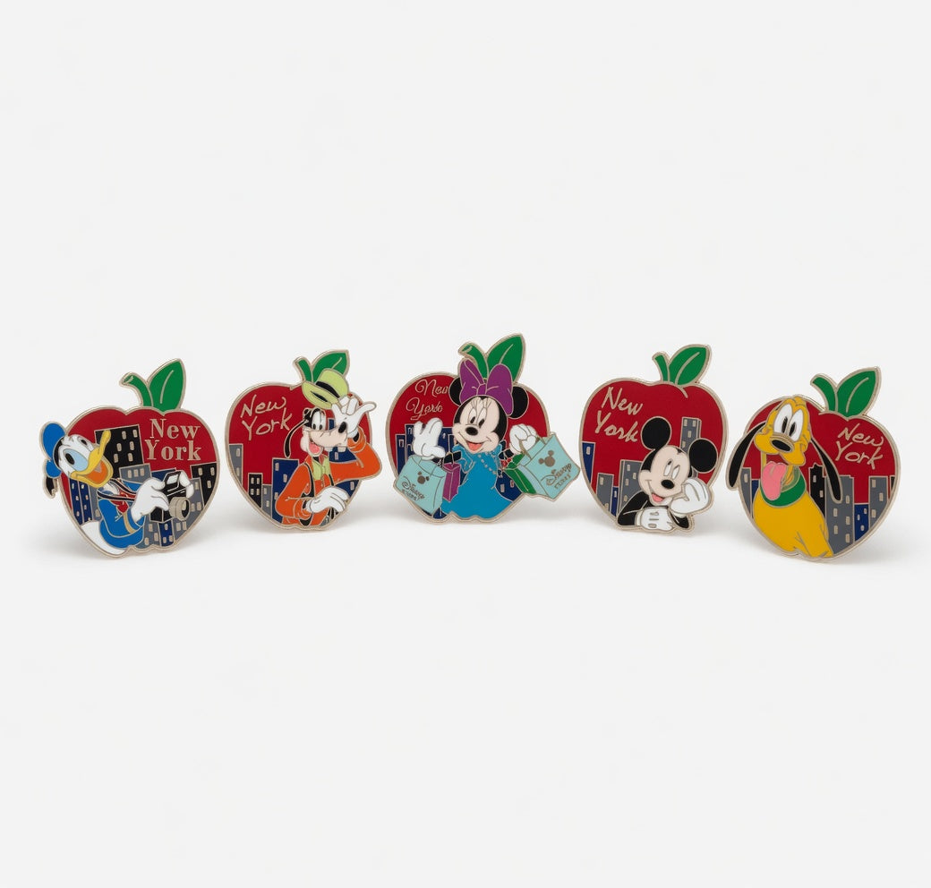Set 5 Pin's Exclusifs Disney Store New York - Mickey & Amis