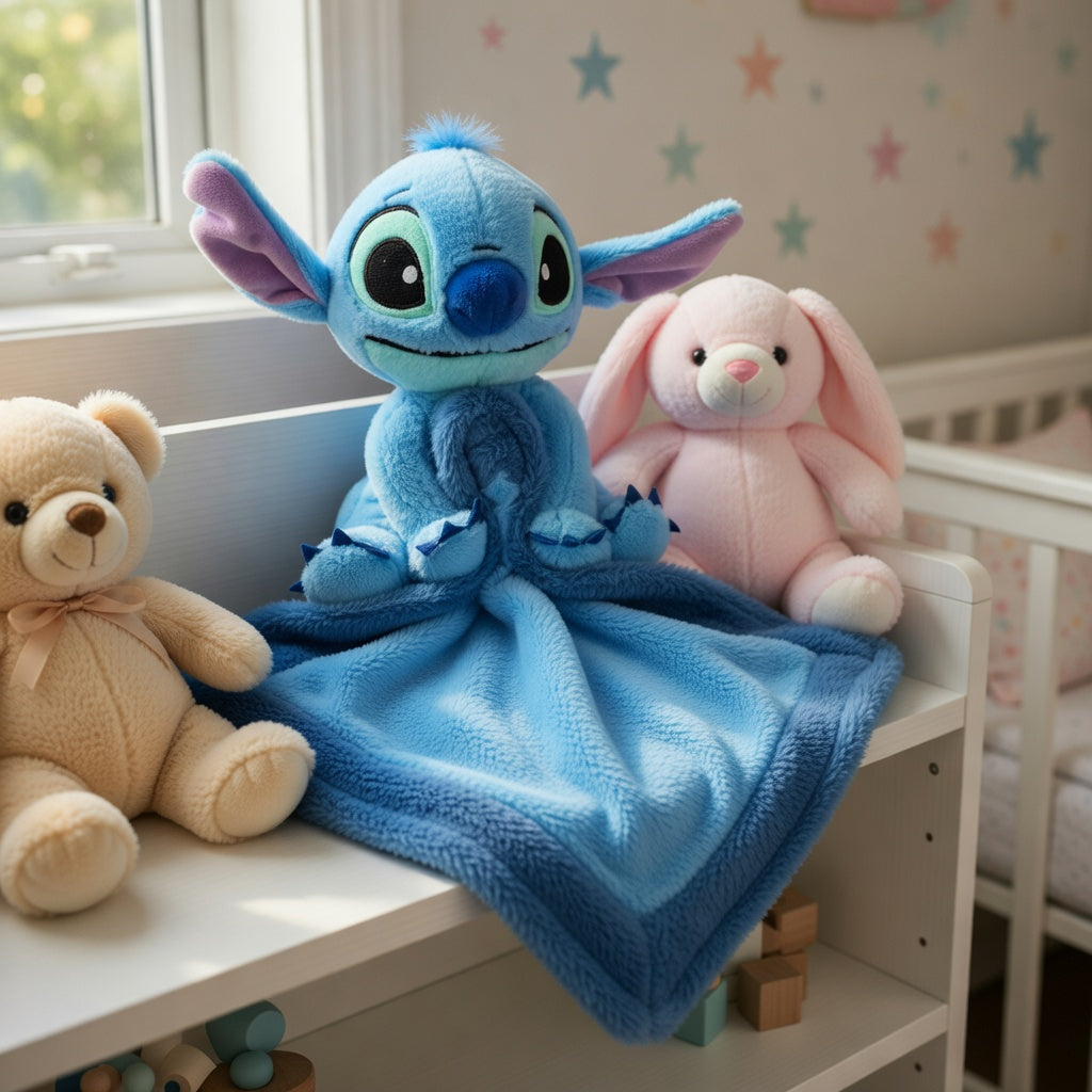 Peluche Stitch avec doudou - 13 cm