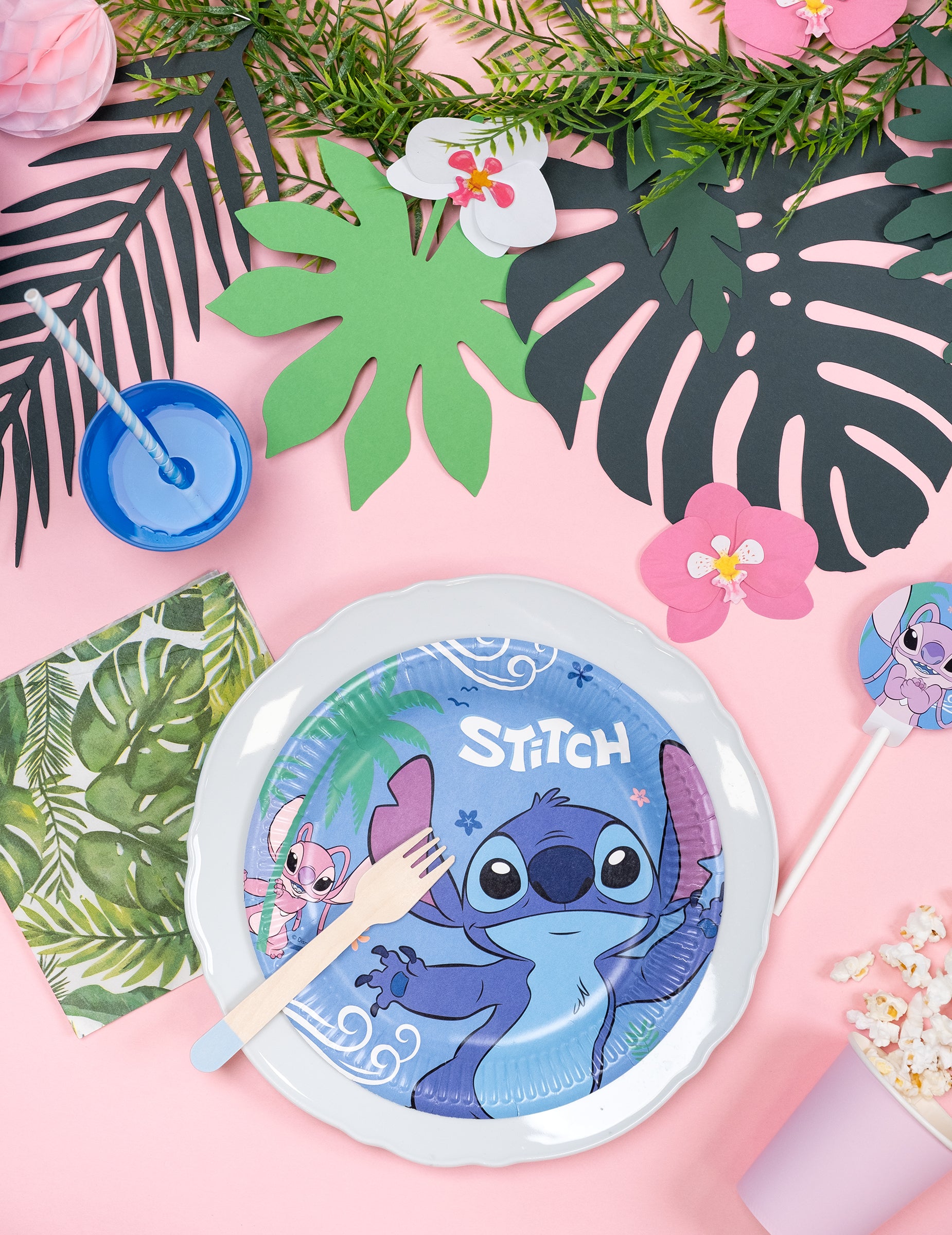 Vaisselle anniversaire enfant motif Stitch
