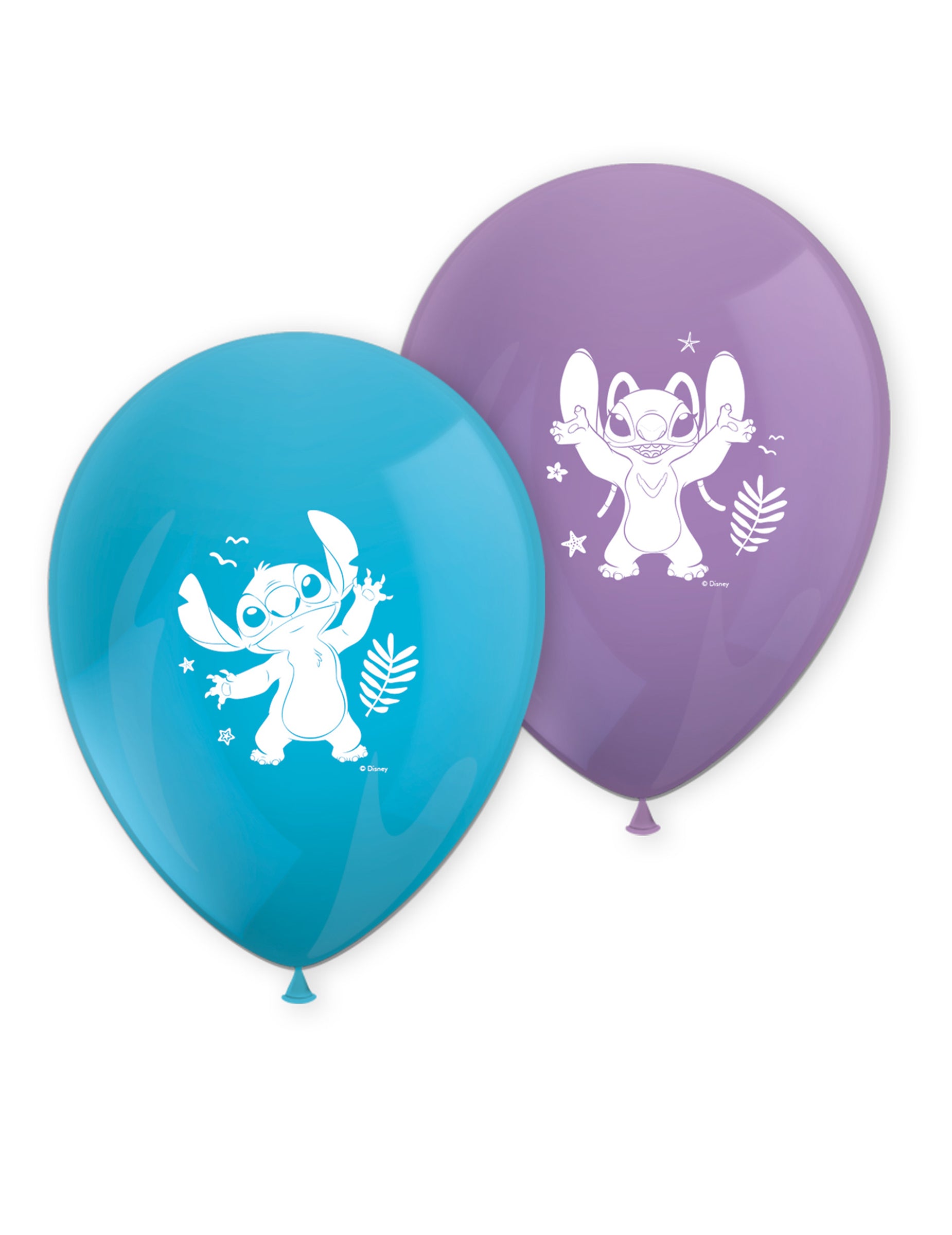 8 Ballons en Latex Stitch & Angel - Anniversaire