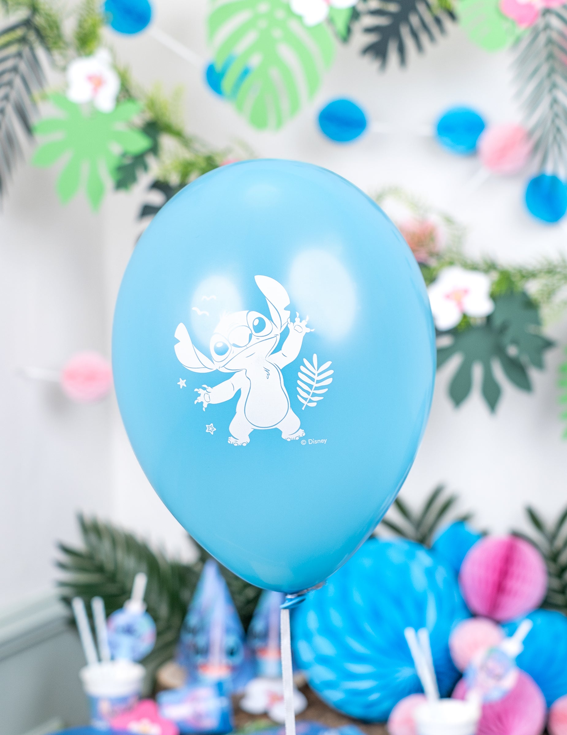 8 Ballons en Latex Stitch & Angel - Anniversaire