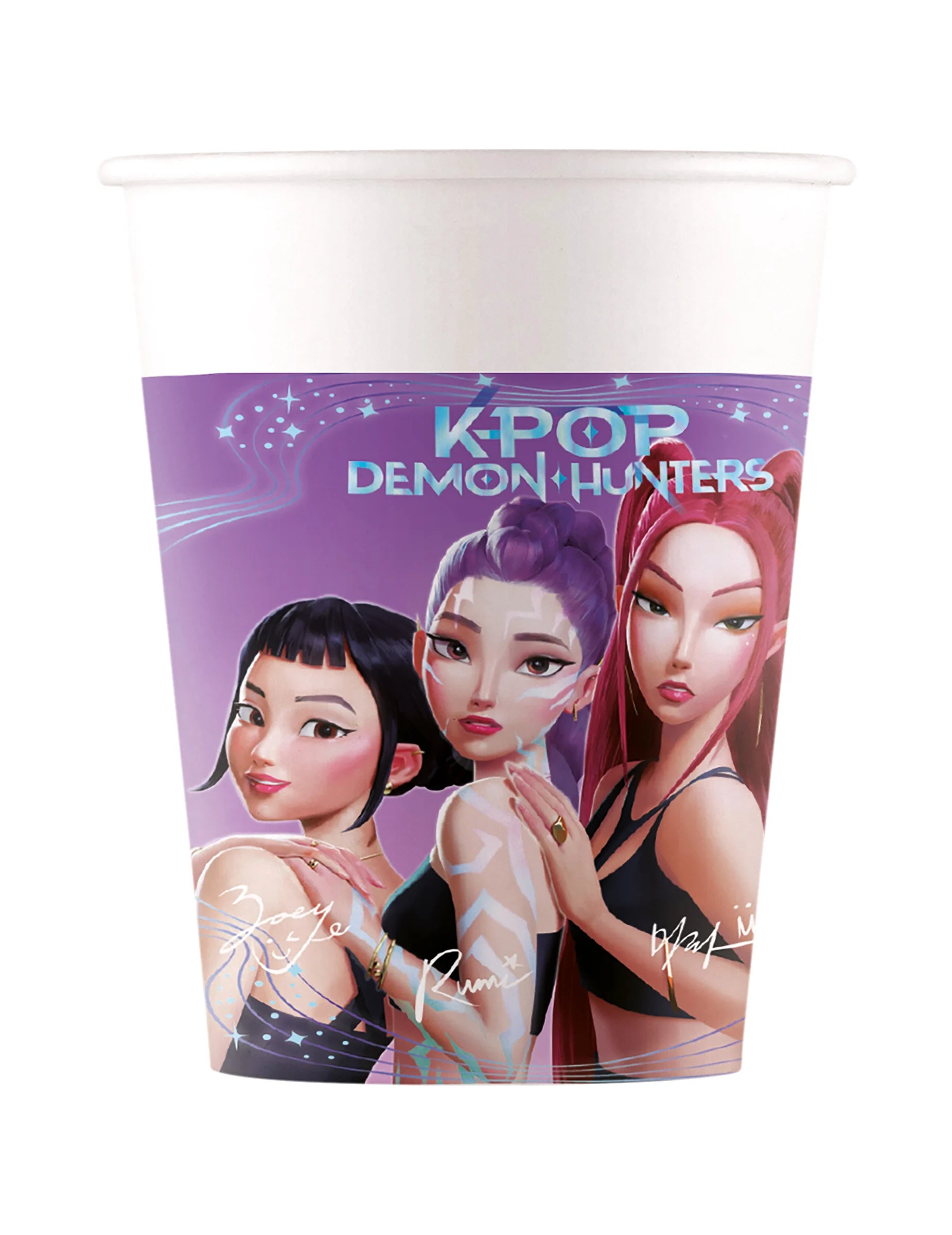 8 Gobelets en carton 20cl KPop Demon Hunters