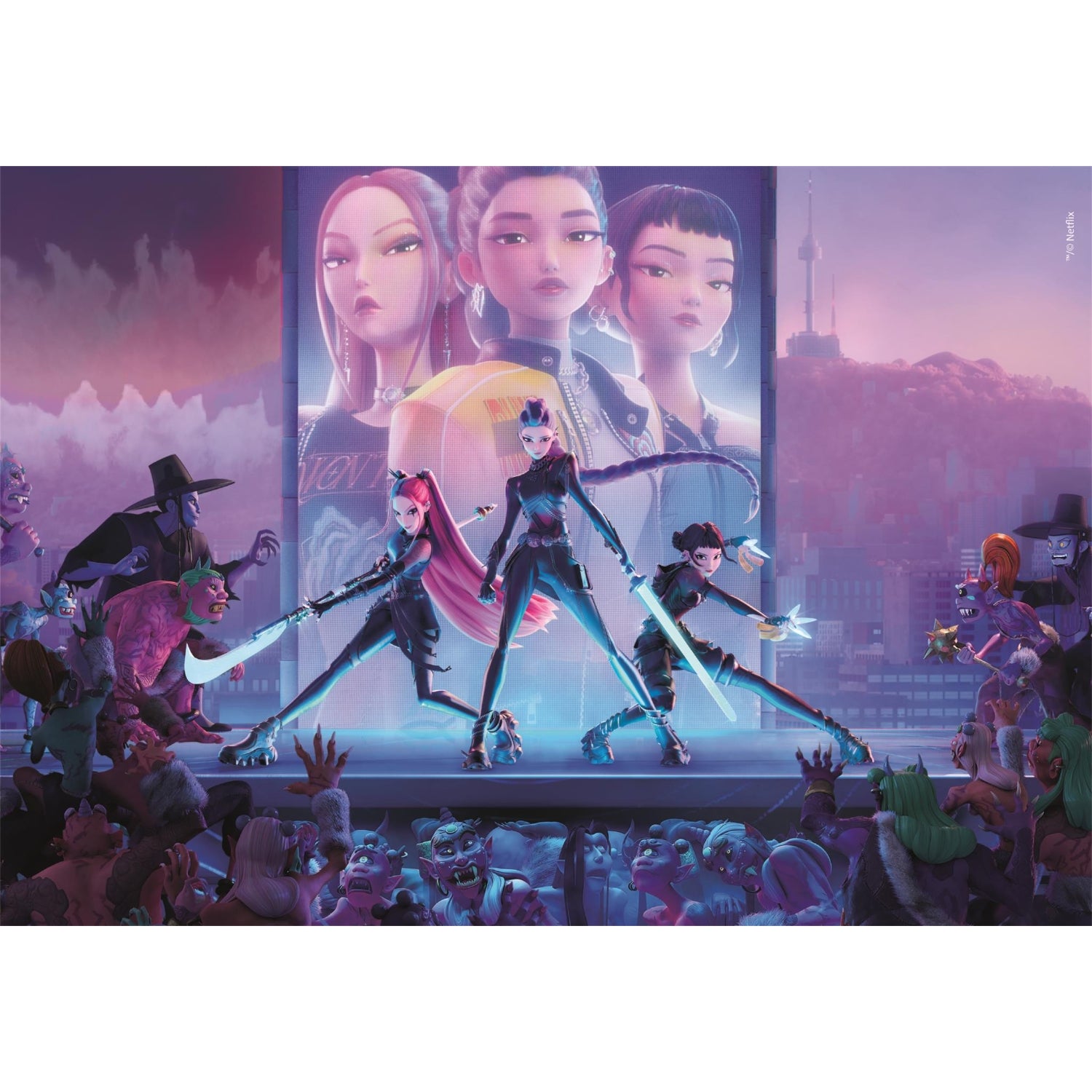 Puzzle 1000 pcs + Poster KPOP Demon Hunters