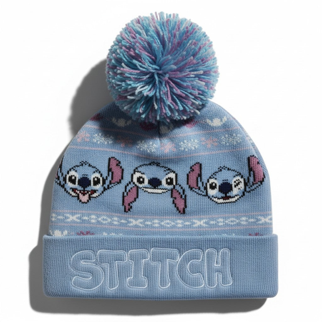 Bonnet Pompon Stitch Noël