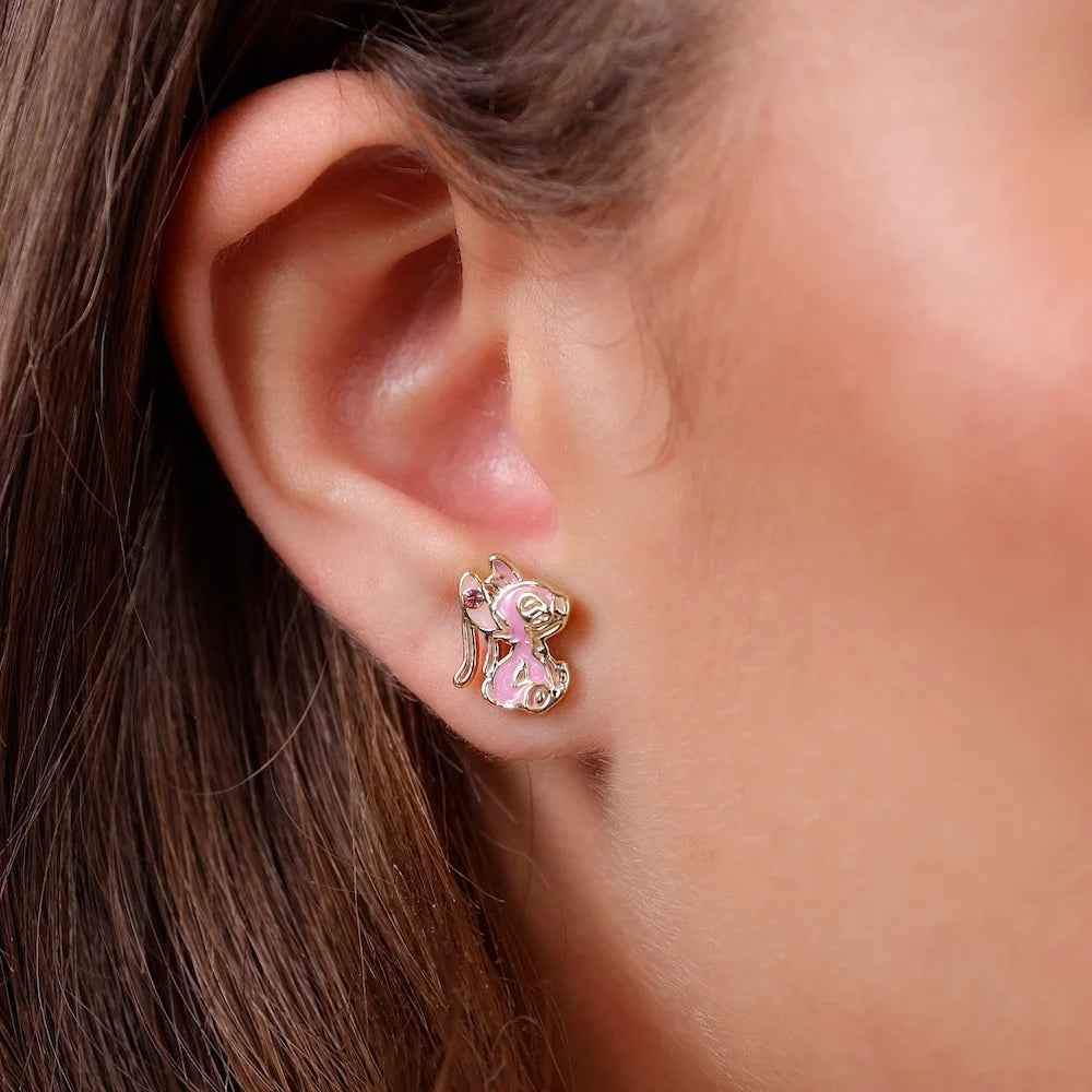 Boucles d'oreilles Stitch et Angel - Plaqué or