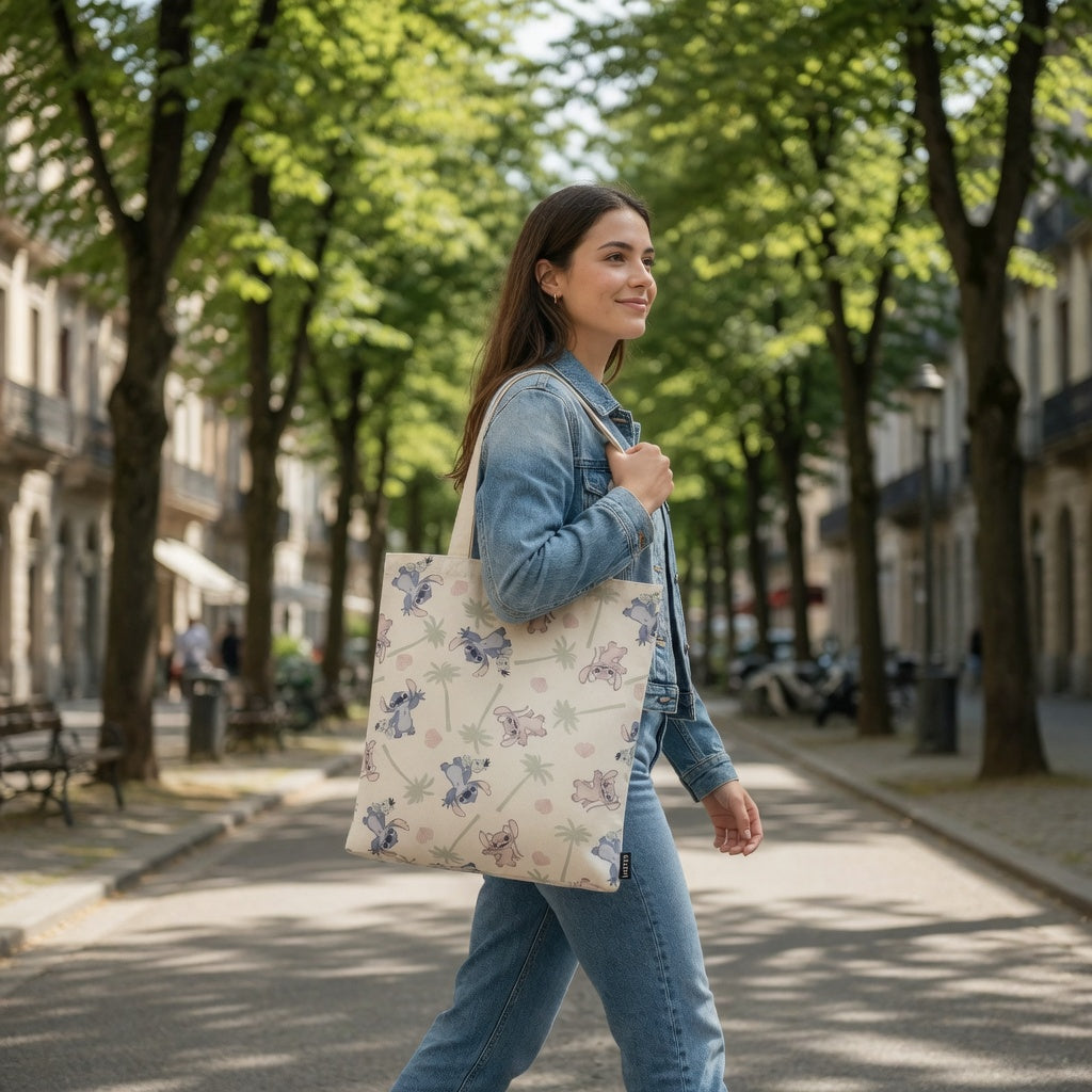 Tote bag Stitch Palmier - 36,7 x 40 cm