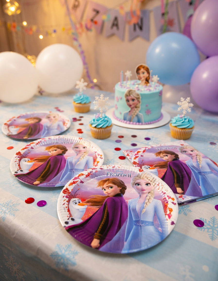 8 Assiettes en carton La Reine des Neiges 2 - 23 cm