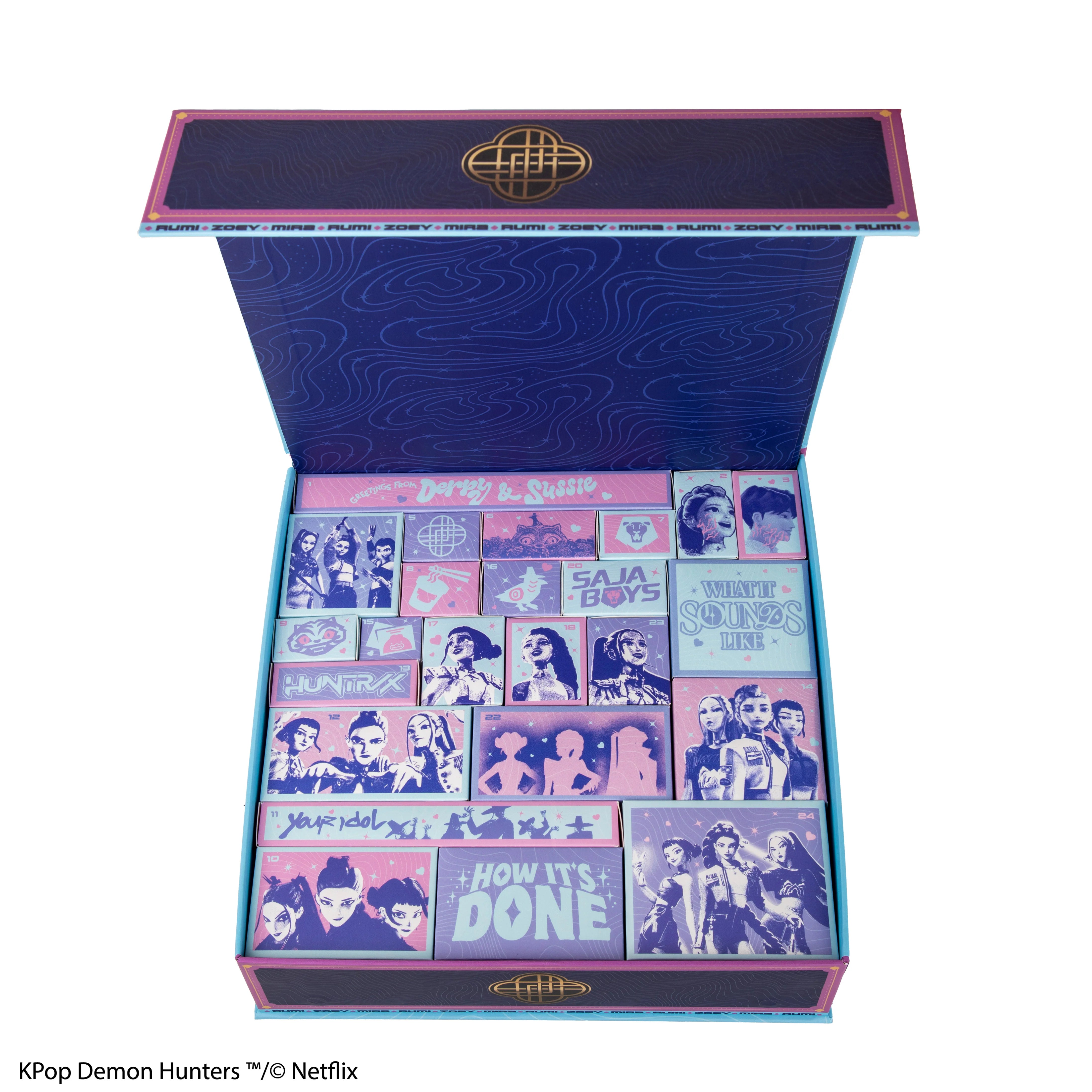 Calendrier de l'Avent Deluxe HUNTRIX - Édition Limitée KPop Demon Hunters