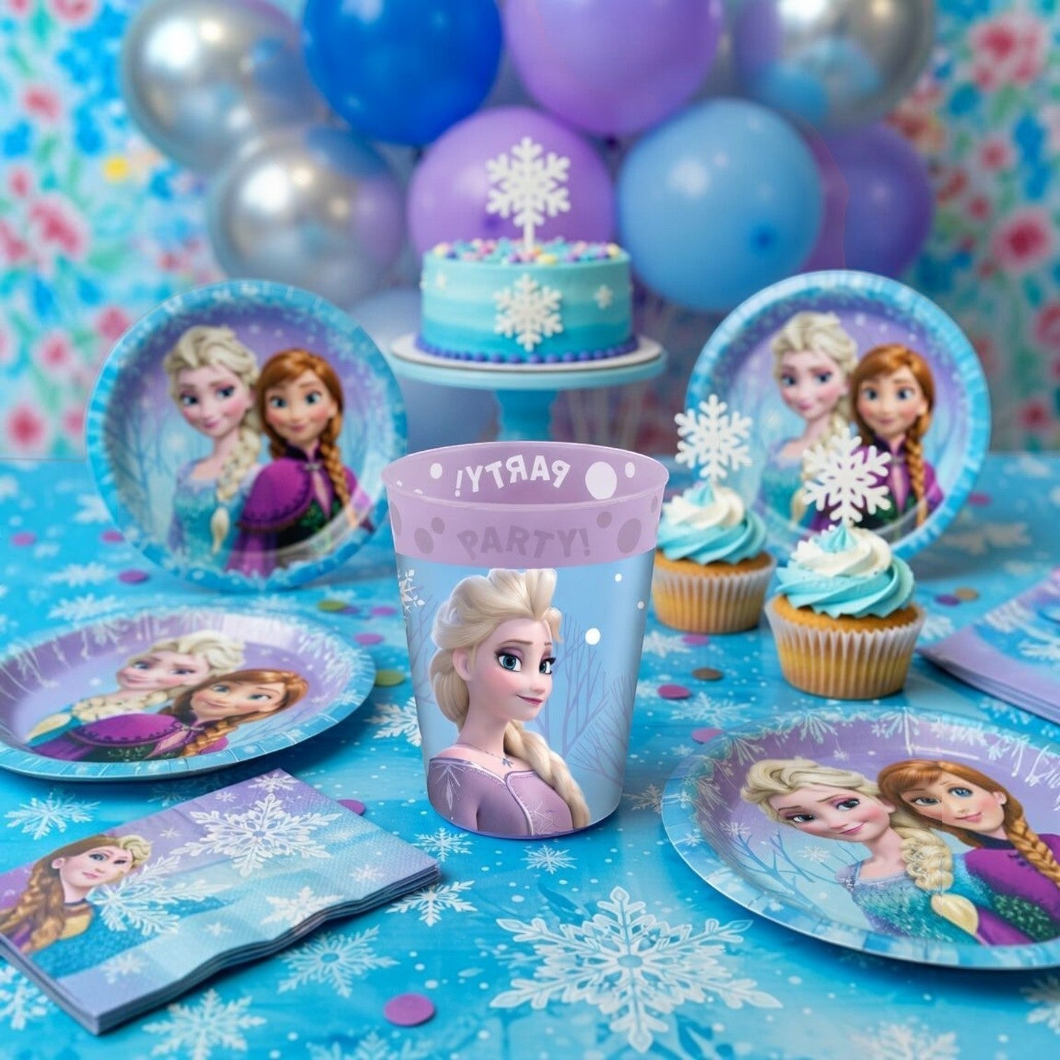 4 Gobelets réutilisables Elsa - La Reine des Neiges 250 ml