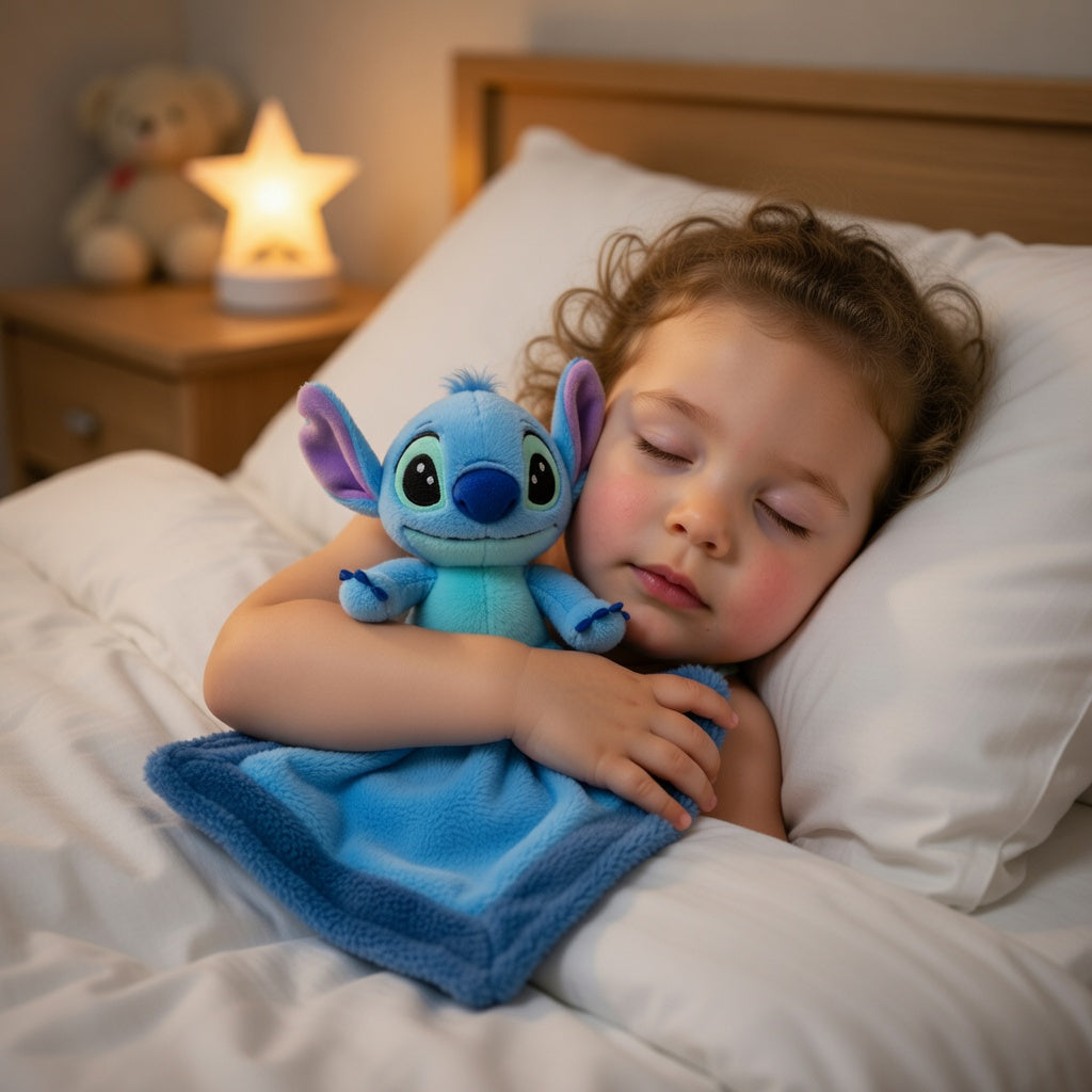 Peluche Stitch avec doudou - 13 cm
