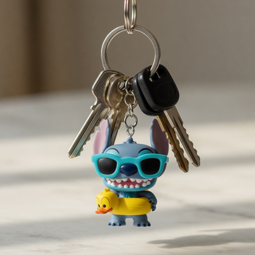 Porte-clés Pocket Pop Stitch en bouée - 4 cm