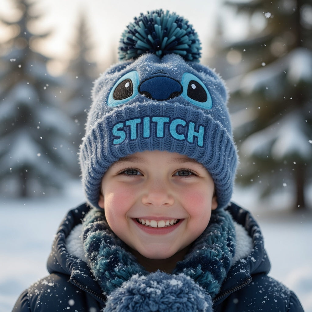 Bonnet Pompon Fluffy Stitch
