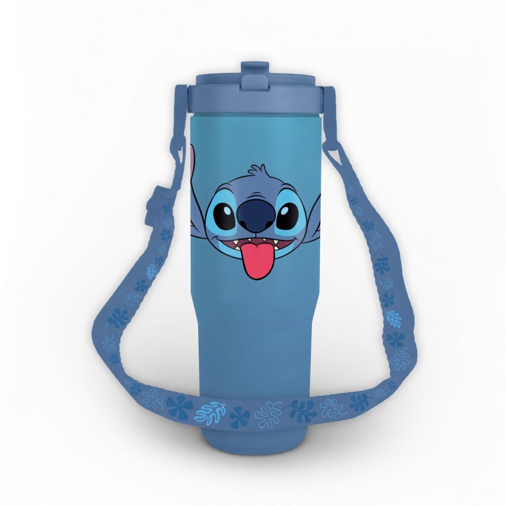 Gourde isotherme XXL Stitch 850 ml avec bandoulière