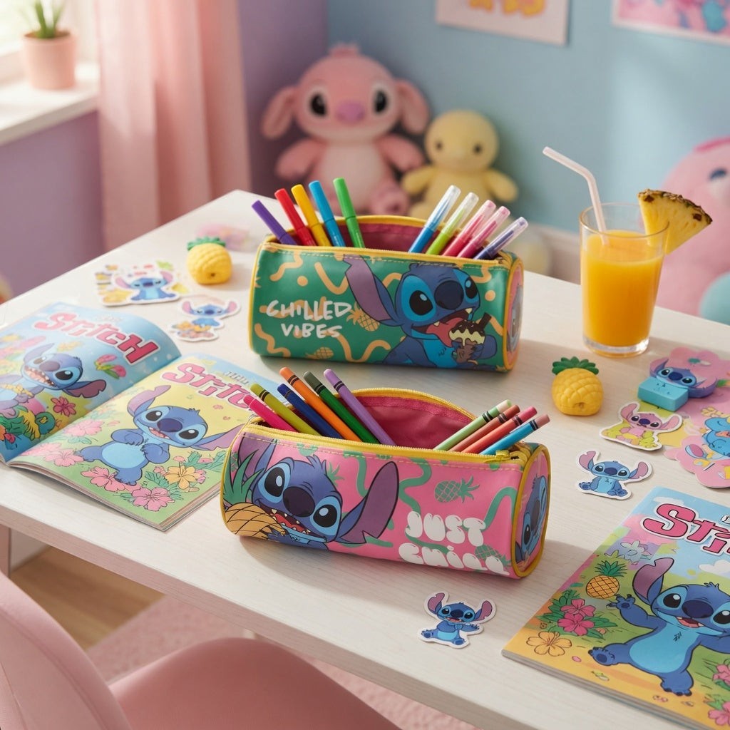 Trousse Stitch Rose et Verte