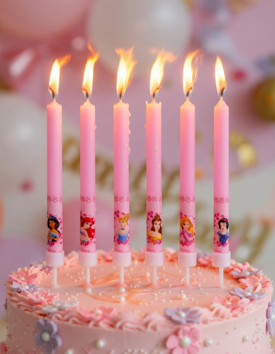 8 Bougies Anniversaire Princesses Disney
