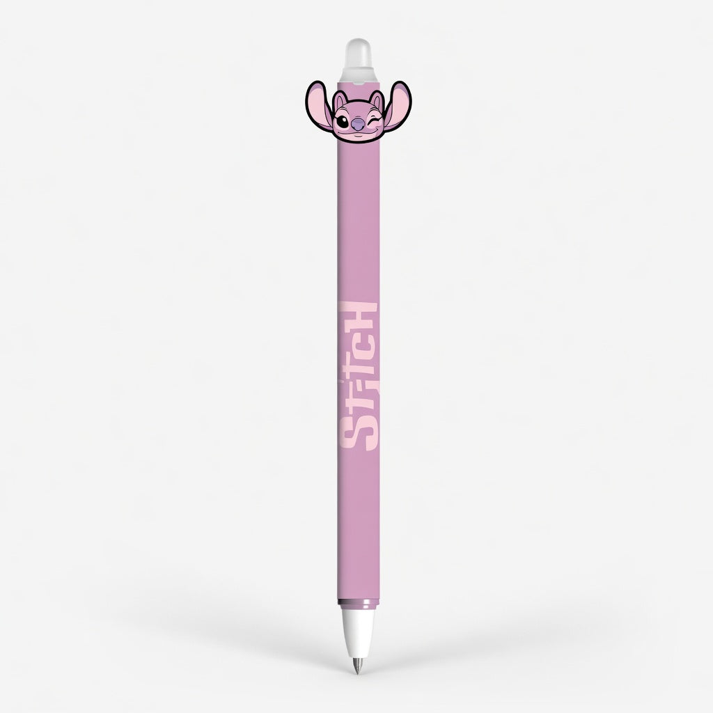 Stylo Effaçable Stitch - Encre Gel Bleue & Tête 3D