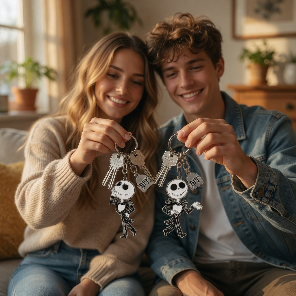 Set 2 Porte-clés BFF Jack Skellington - Amitié Éternelle