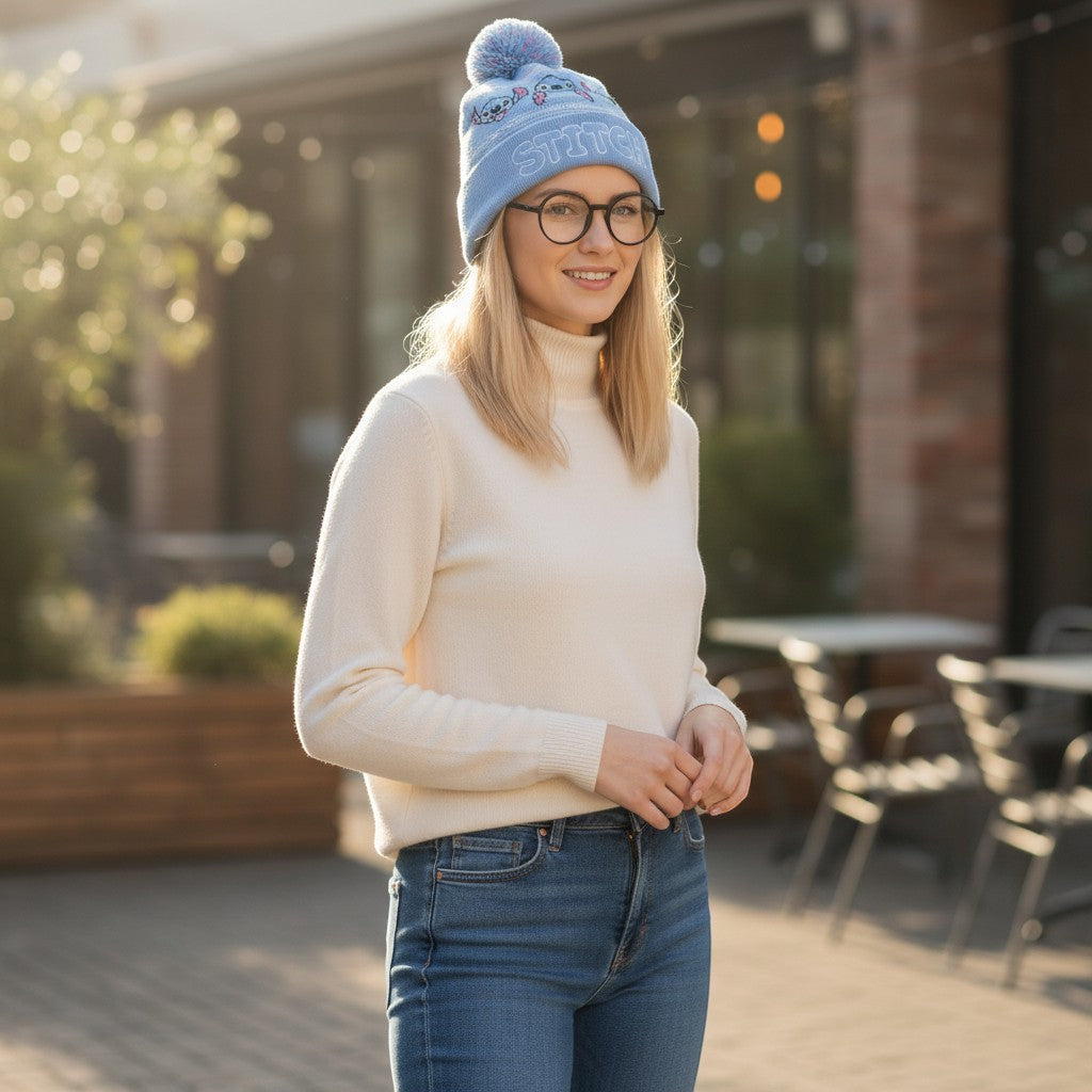 Bonnet Pompon Stitch Noël