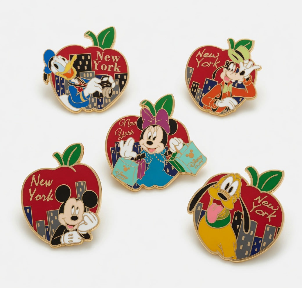 Set 5 Pin's Exclusifs Disney Store New York - Mickey & Amis