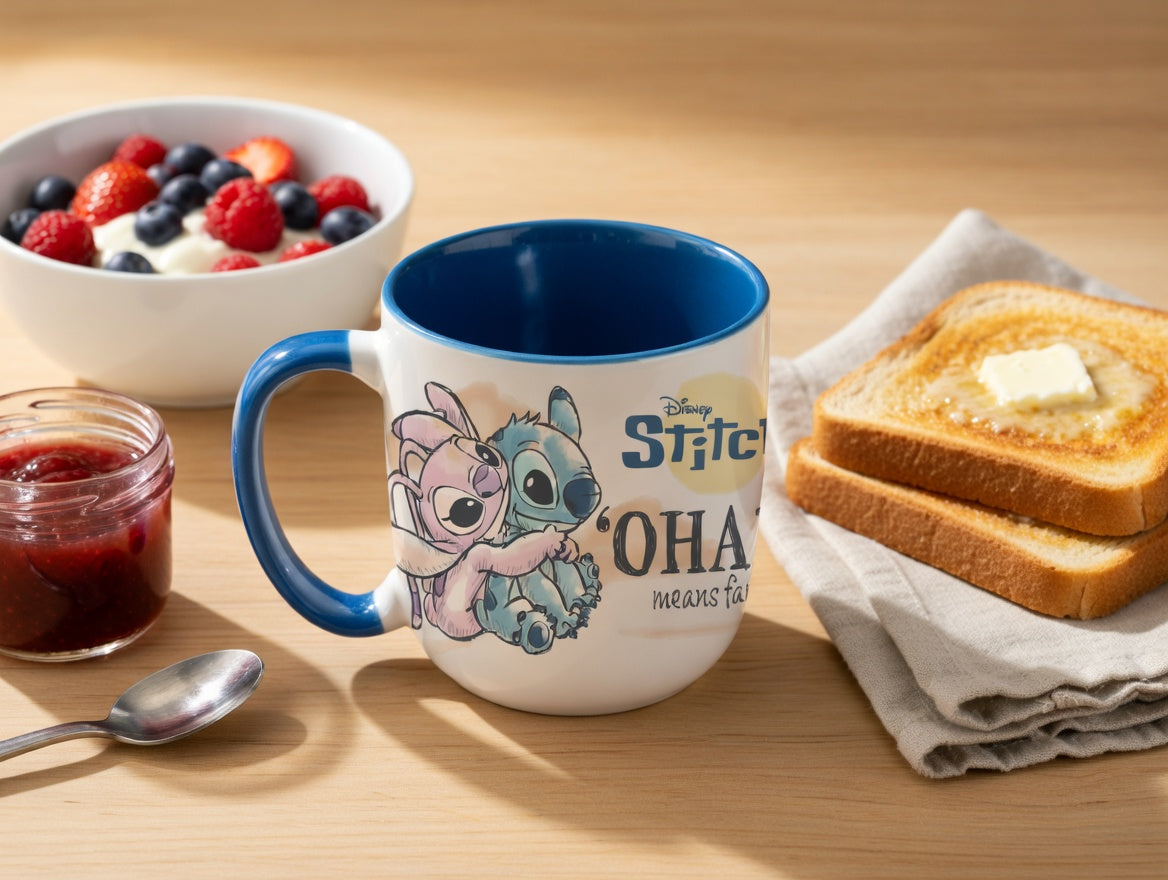 Mug Ohana Stitch & Angel - 384 ml