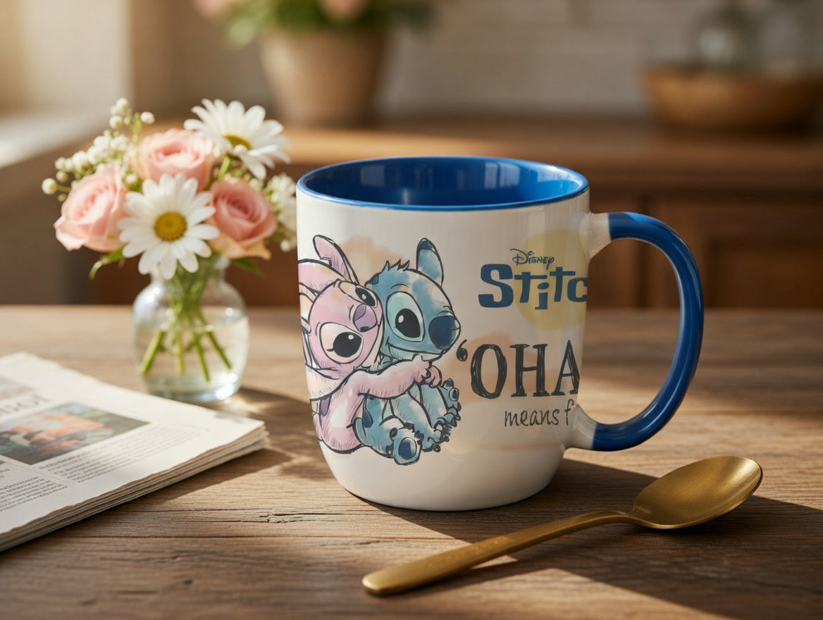 Mug Ohana Stitch & Angel - 384 ml