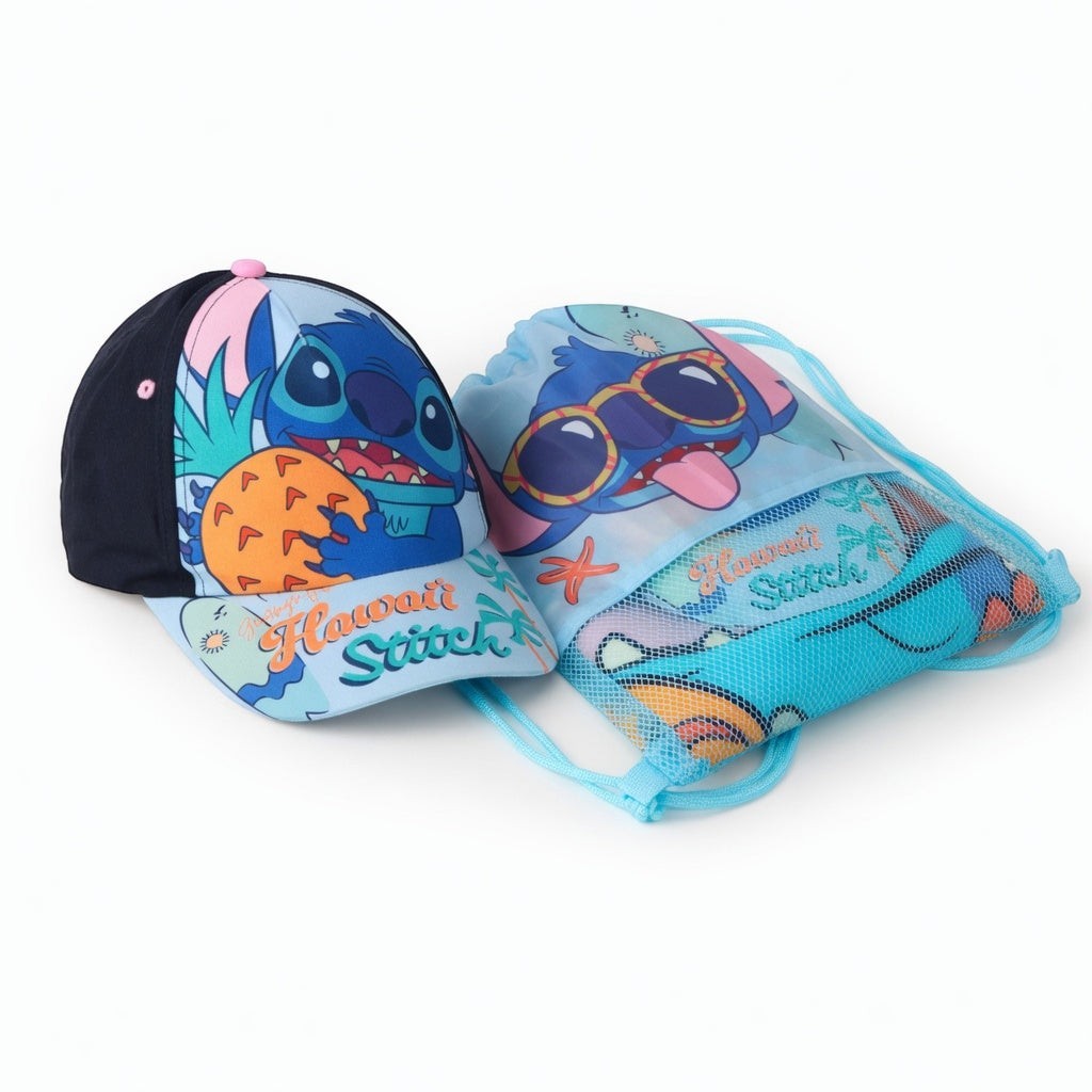 Set Plage Stitch - Casquette, Sac & Serviette Enfant