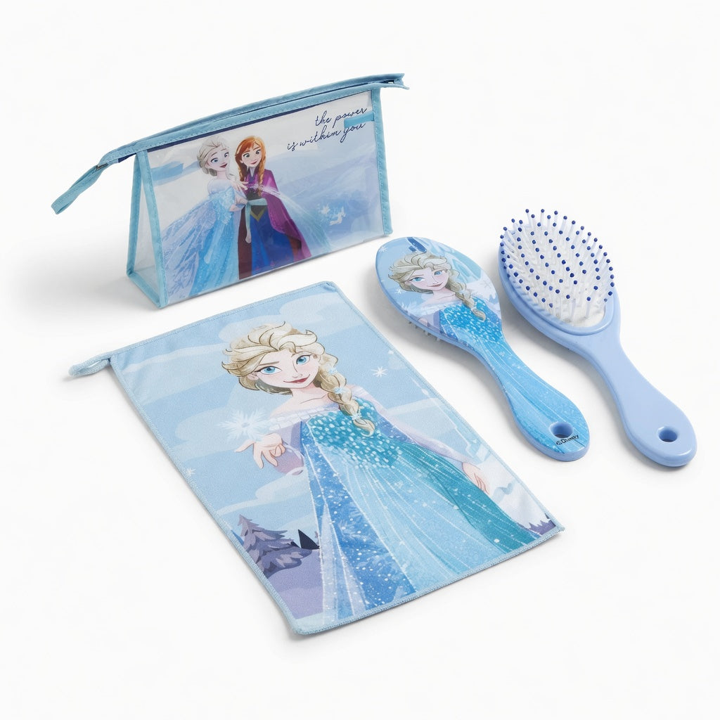 Trousse de toilette Elsa et Anna avec brosse - La Reine des Neiges