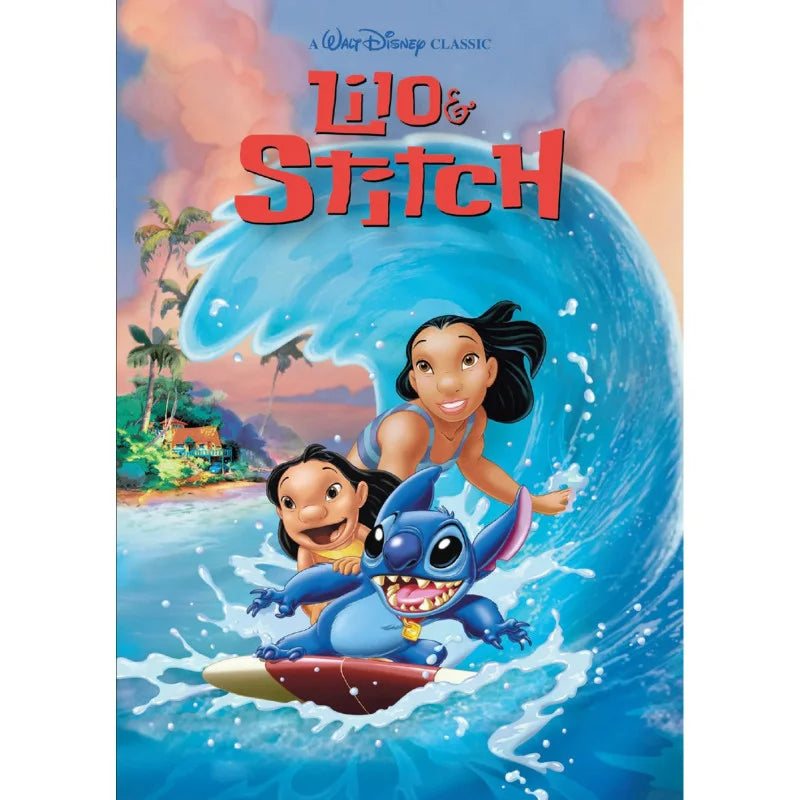 Carte Postale Stitch, Lilo & Nani - Format A6