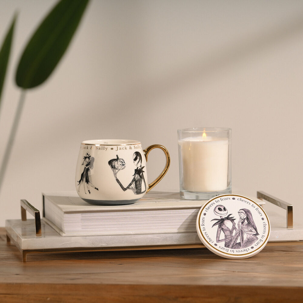 Sous-verre en céramique Jack Skellington & Sally
