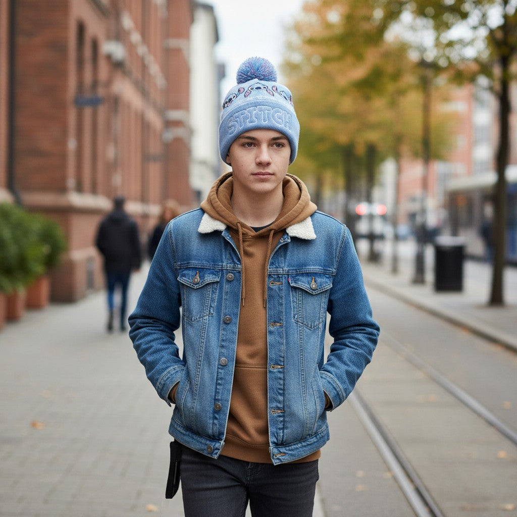 Bonnet Pompon Stitch Noël