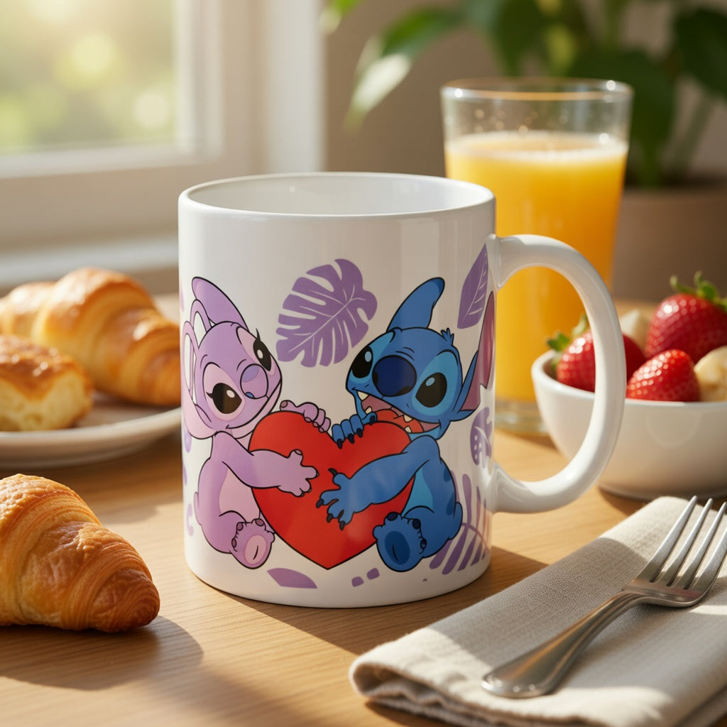 Mug Stitch & Angel Love - 325 ml