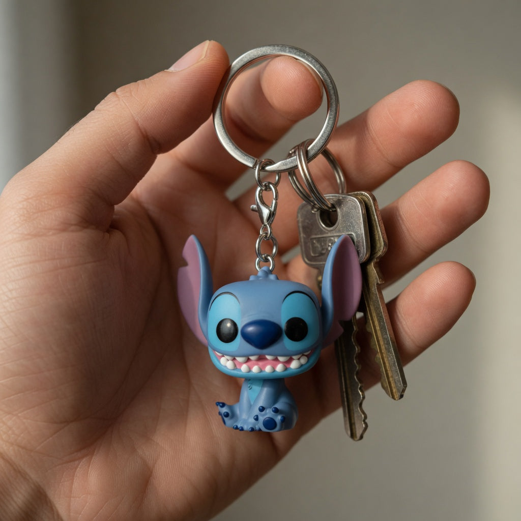 Porte-clés Pocket Pop Stitch Assis - 4 cm