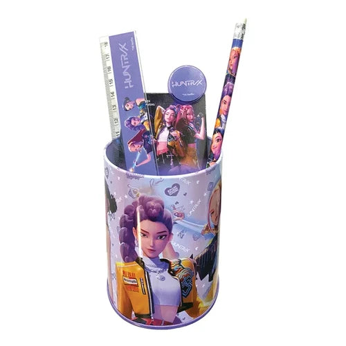Pot à crayon Huntrix 7 pièces - Set de papeterie