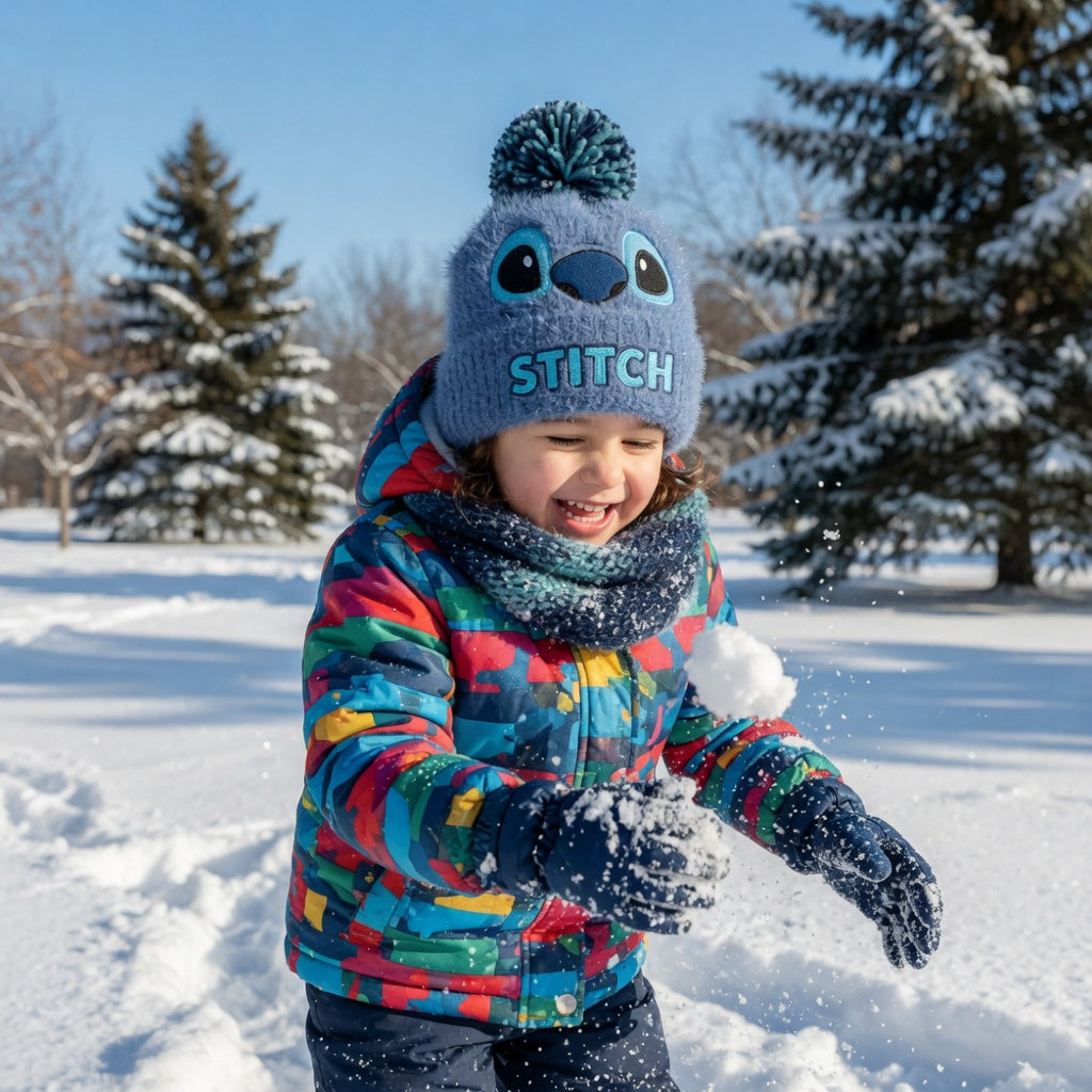 Bonnet Pompon Fluffy Stitch