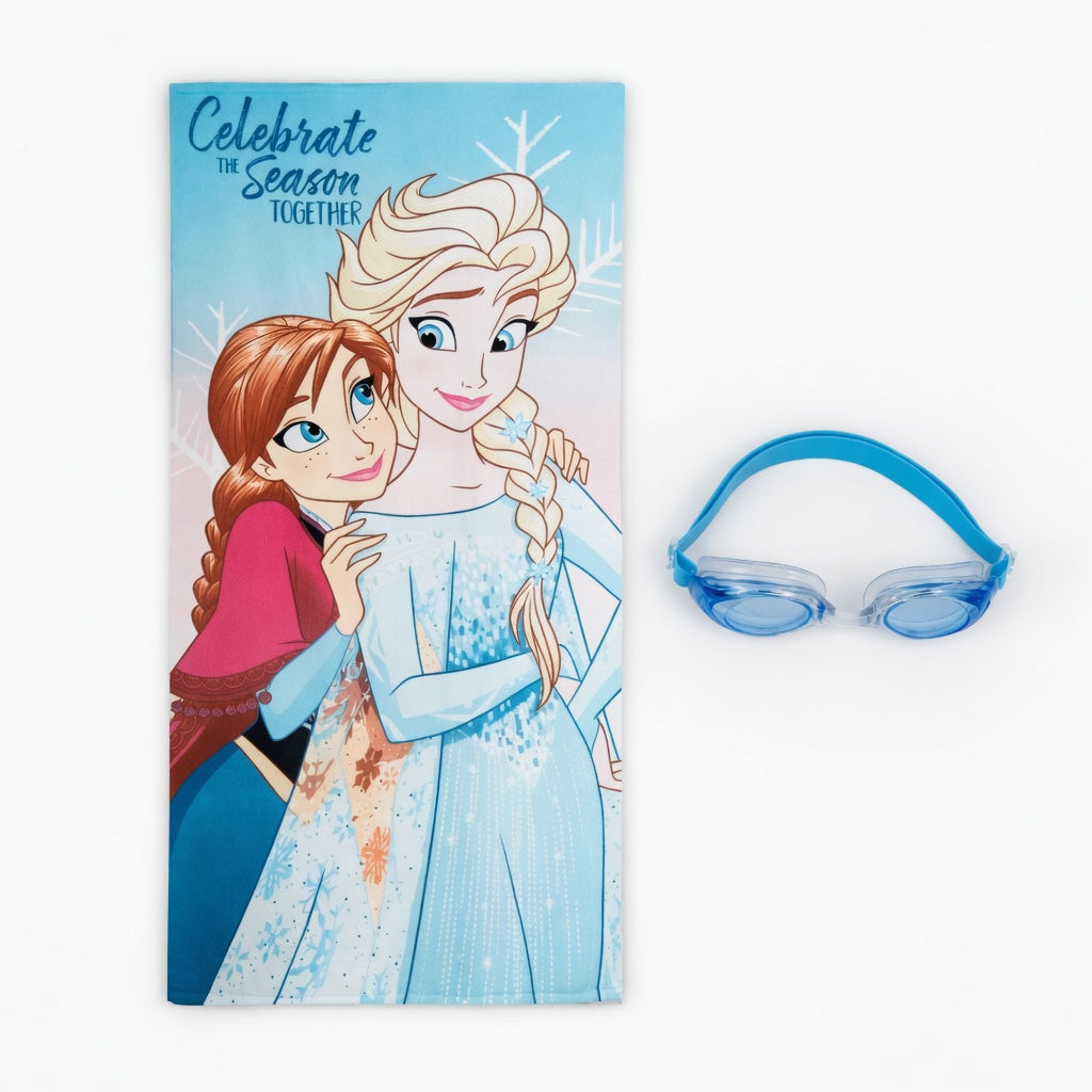 Set Serviette Microfibre + Lunettes de Natation - La Reine des Neiges