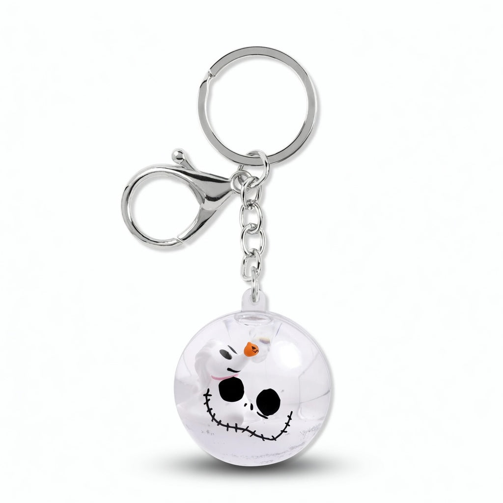 Porte-clés 3D Liquide Zéro et Jack Skellington