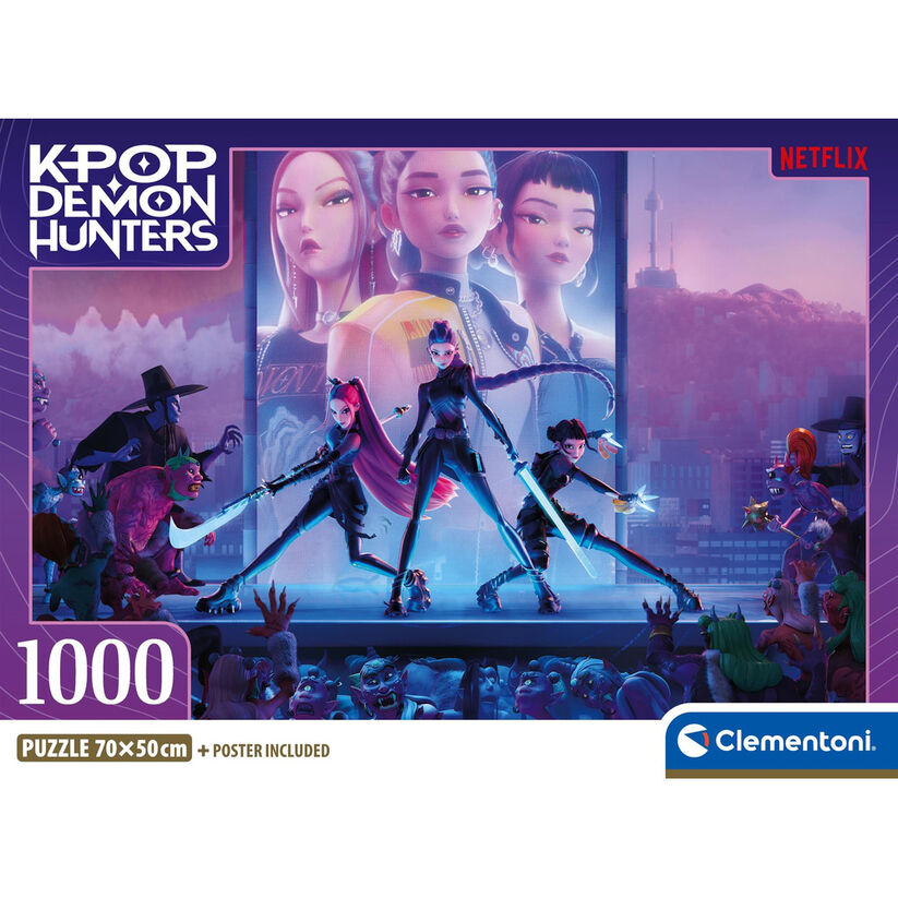 Puzzle 1000 pcs + Poster KPOP Demon Hunters