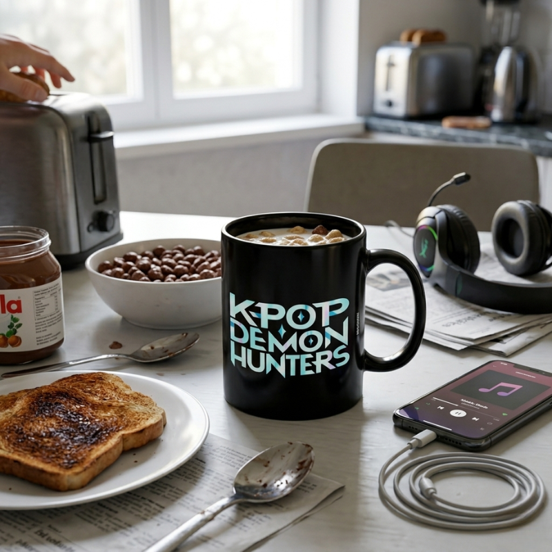 Mug Logo KPop Demon Hunters - Black Collection 315 ml