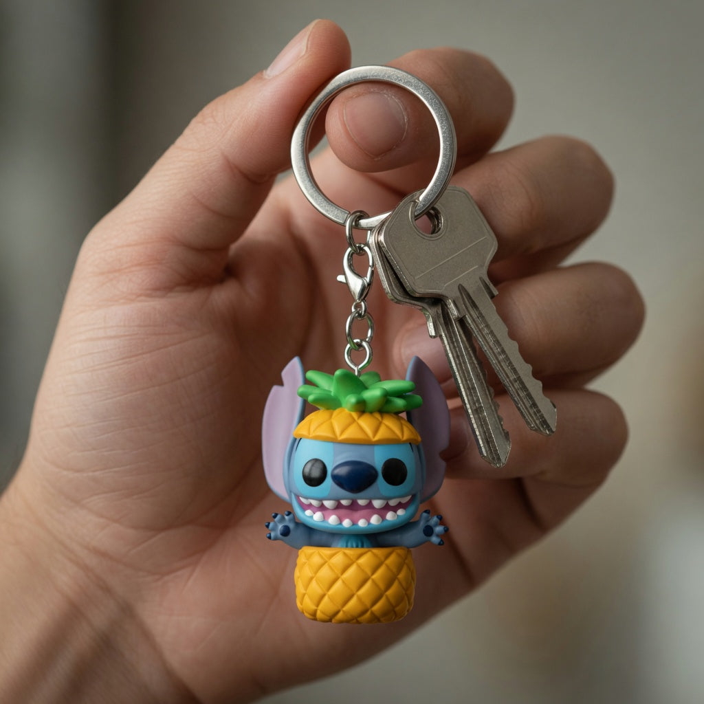 Porte-clés Pocket Pop Stitch en Ananas - 4 cm