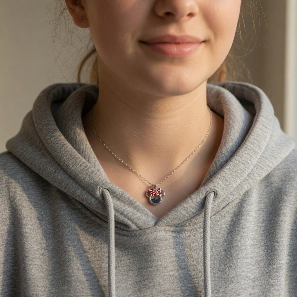 Collier Minnie Anniversaire - Pierre de Naissance