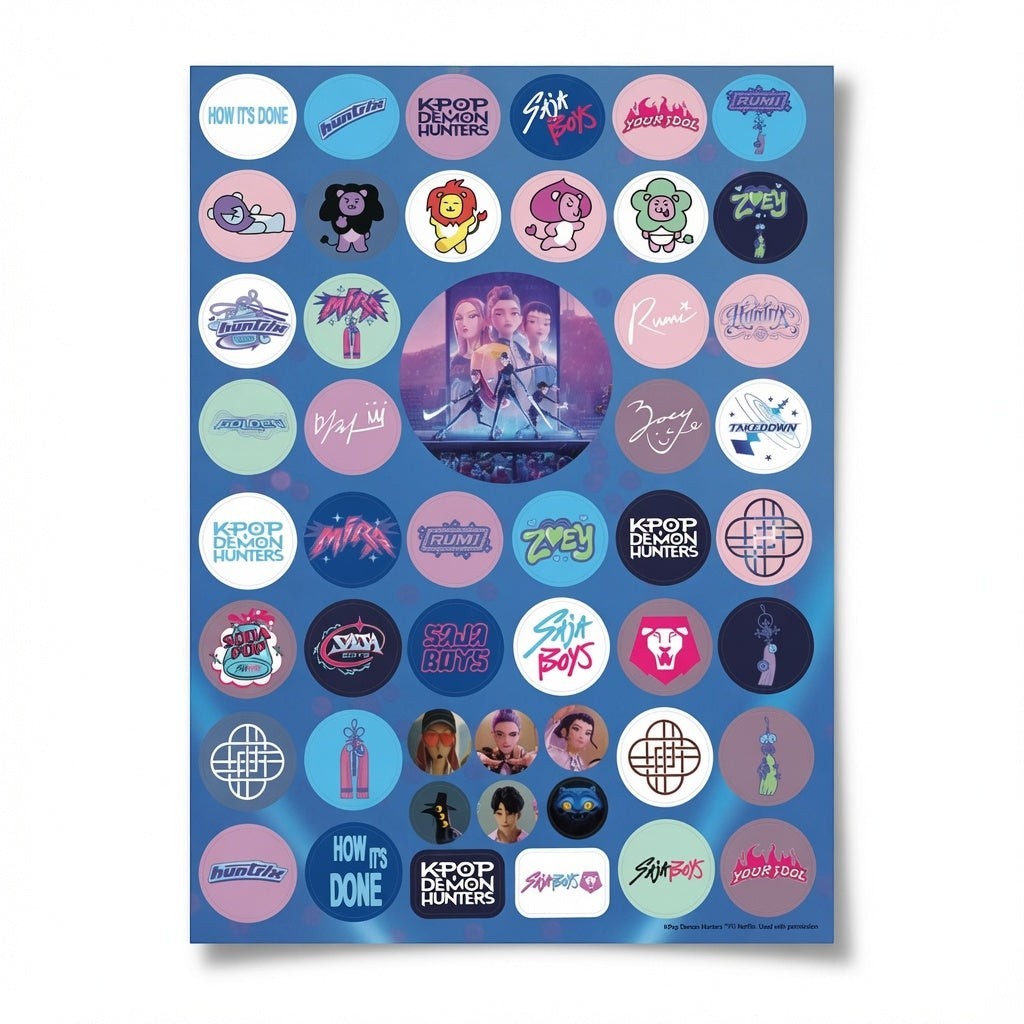 Carnet de 1000 Stickers KPOP Demon Hunters
