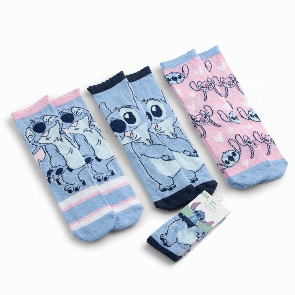 Set 3 paires de chaussettes Stitch & Angel
