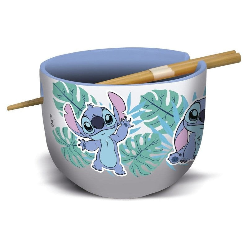 Bol à ramen Stitch avec baguettes en bambou - Lilo & Stitch