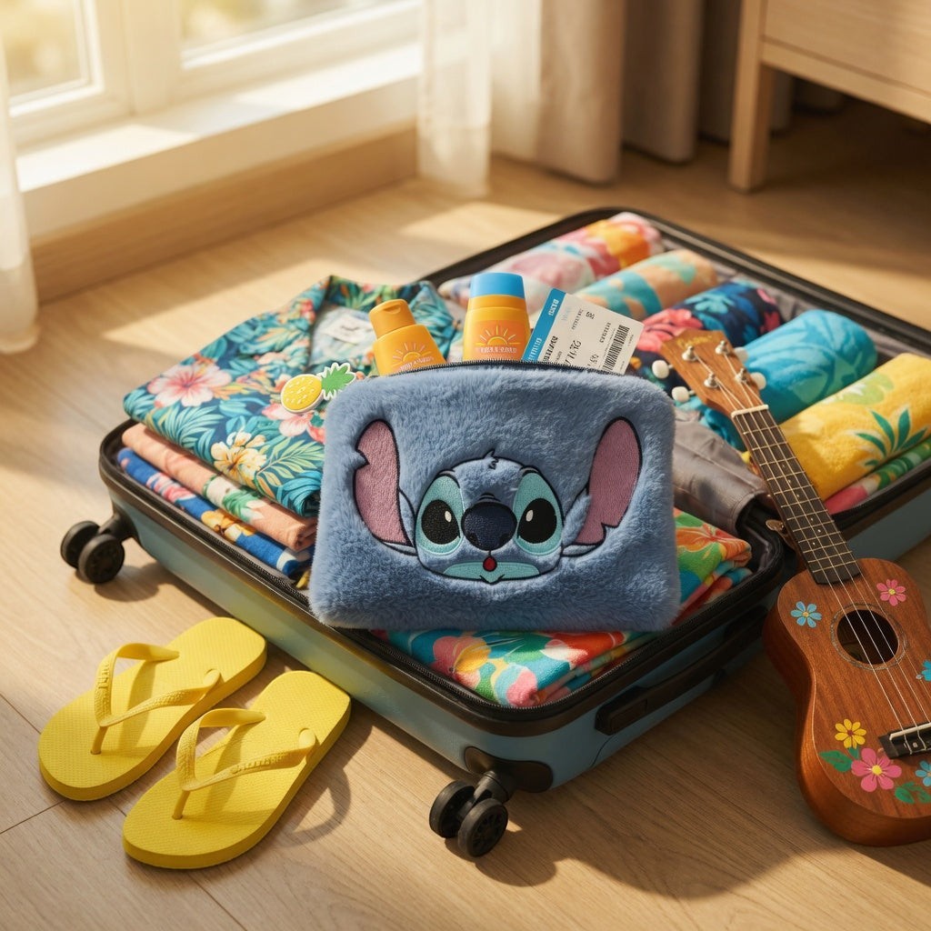 Trousse de toilette peluche Stitch - Grand Format