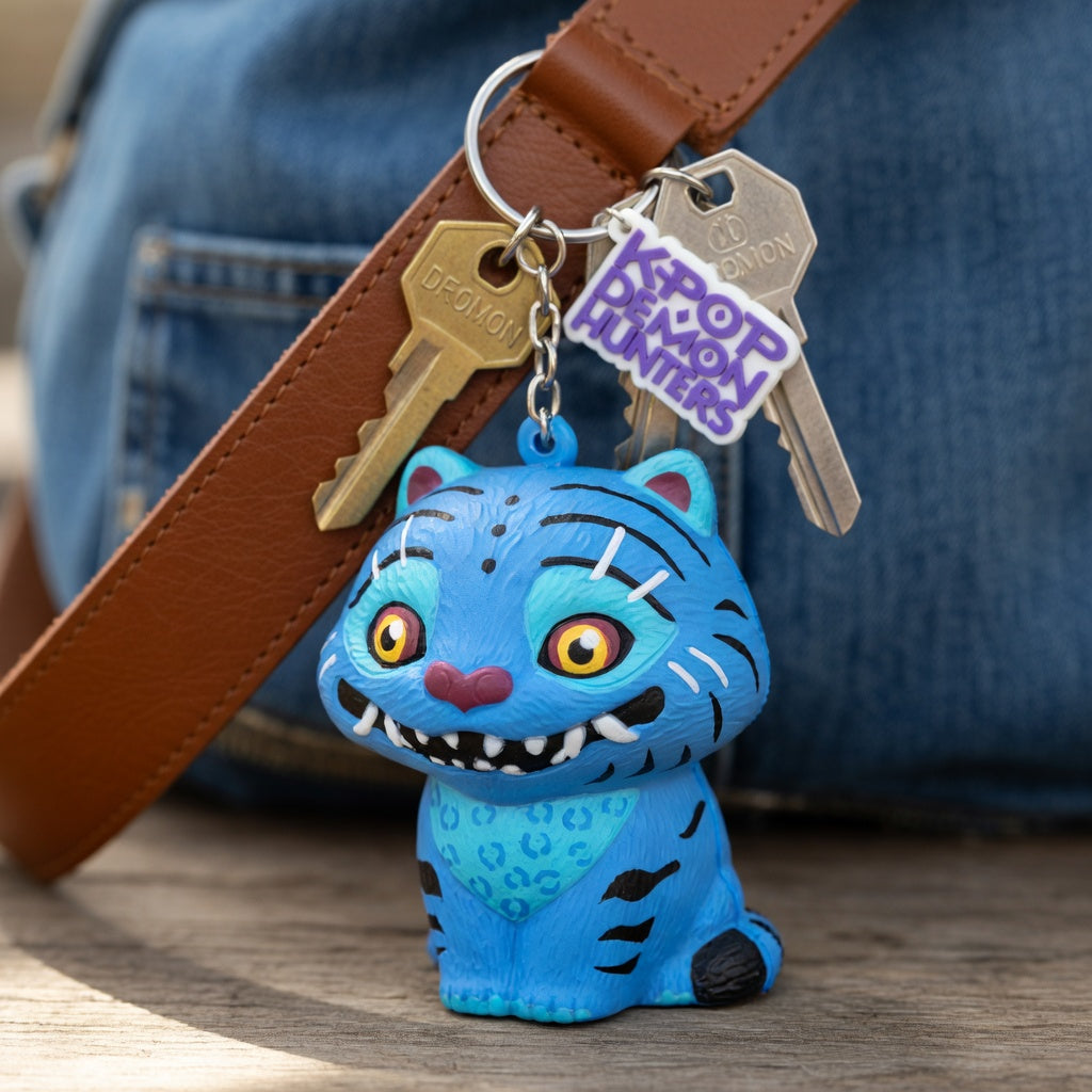 Porte-clés Squishy Derpy Tigre Anti-stress - KPop Demon Hunters