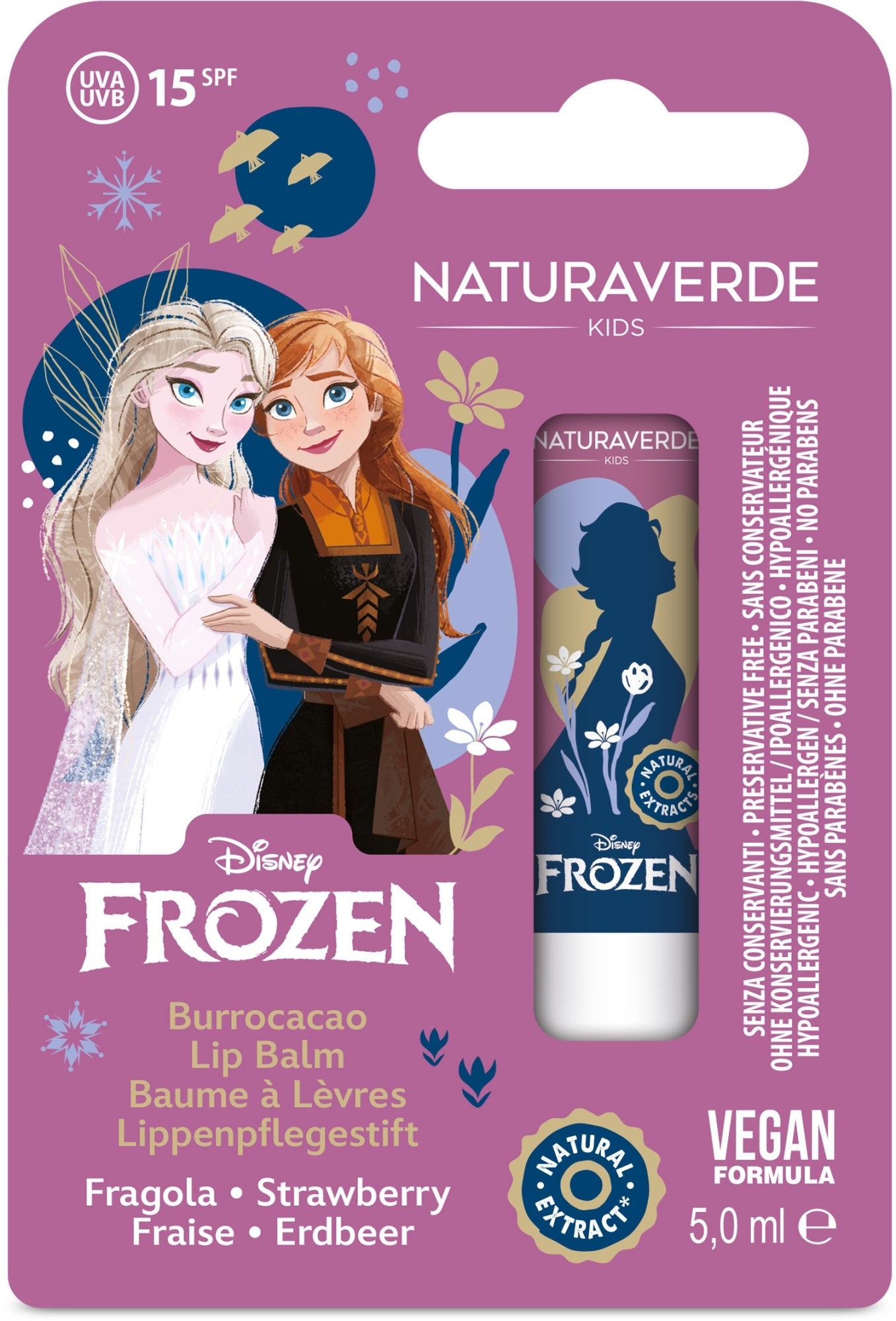 Baume à lèvres Vegan La Reine des Neiges - SPF 15 Fraise
