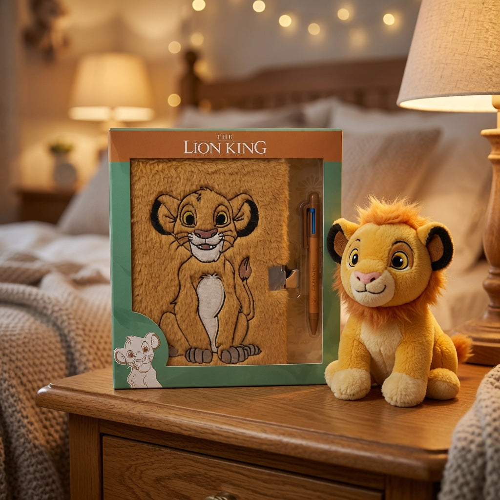 Coffret journal secret fourrure Simba - Le Roi Lion